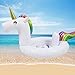 Inflatable Float Swimming Aids Pool Unicorn Swim Ring White Animal Floaties Seat Boat Raft Summer Play Lounger Beach Toys for Baby Kids