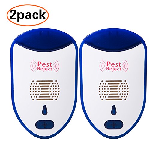 Plug In Ultrasonic Insect Repeller (2 pack) -Pest Repellent Mice Mosquitos Squirrel Rodent Indoor and Outdoor - Get All The Pest Control Plug In Ultrasonic Insect Repeller (2 pack) -Pest Repellent Mice Mosquitos Squirrel Rodent Indoor and Outdoor - Get All The Pest Control