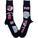 Unisex-adult Rolling Stones Logos (US Men's Shoe Size 8 - 12) Socks One Size Black