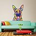 My Wonderful Walls Animal Pop Art by Dean Russo Dogs Never Lie German Shepherd Wall Decal Cut Out, 14.7-Inch by 21-Inch, Multicolored