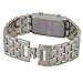 Silver Metal Band Mens Iron Samurai Style Lava Digital Sport Watch Faceless Blue LED-SLBL