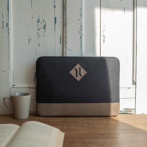 Comfyable Laptop Sleeve for 15 Inch New MacBook Pro (2016-2019) | Dell Inspiron 14, Thinkpad X1 Yoga, ASUS Zenbook 15, Edge Bumper Protection Waterproof Mac Cover Case- Charcoal Blue - Thumbnail 6