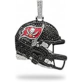 GLD Officially Licensed NFL Sports Team Helmet Pendant - Gold Plated Iced Out Football Necklace Charm