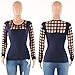 Lady Sexy Criss Cross Henley Top Long Sleeve T-Shirt Stretchy Blouse for Women M