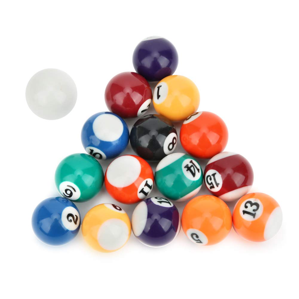 RiToEasysports Resin Home Billiard Game Set,Pack of 16pcs 32mm Children Billiard set Billiard Balls for Kid Billiards Pool Cosmetic Supplies Competitive Movement