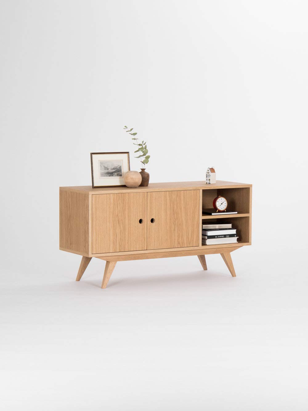 Record player stand, vinyl storage, tv stand, media midcentury