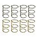 Grekywin 4 Pcs 3-Rings Metal Loose Leaf Binder Rings Stainless Steel Clip for Notebook Diary Photo Album (Gold Tone) (4 pcs Gold + 4 pcs Silver)