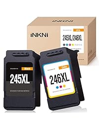 INKNI Remanufactured Ink Cartridge Replacement for Canon 245XL 246XL Ink for Pixma MX492 MX490 MG2420 MG2520 MG2522 MG2920 MG2922 MG3022 MG3029 iP2820 TR4520 TS3122 TS3120 TS202 (Black, Tri-Color)