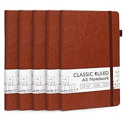 5 Pack Journal Notebook Bulk for School, Feela