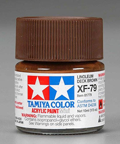 Tamiya Flat Acrylic Paint Mini 10ml Linoleum Deck Brown XF79