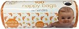 Tidyz TidyZ 100 Extra Large Nappy Bags with Tie Handles 28cm x 34cm Pack 100