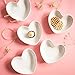 BigNoseDeer Super Cute heart shape Ceramic Sauce Dish,Mini Side Seasoning Dish,Condiment Dishes/Sushi Soy Dipping Bowl,Snack Serving Dishes,Love Porcelain Small Saucer Set(Set of 4) (3.38inch)