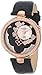 Akribos XXIV Women's AK601BK Lady Diamond Flower Dial Swiss Quartz Leather Strap Watch