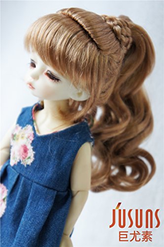 JD218 6-7' 1/6 synthetic mohair doll wigs YOSD Golden Blond Complex braid wig 6-7inch BJD doll accessories