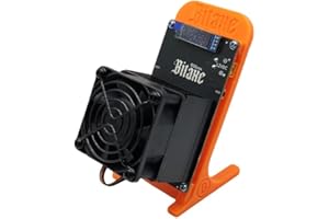 Bitaxe Turbo GT 800xx Bitcoin Miner, Cryptocurrency Mining Device with Cooling Fan and OLED Display, Orange Stand Included