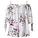 ZAFUL Women Plus Size Floral Classic Straps Cold Shoulder Regular Sleeve Blouse Shirt Top