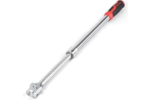 MAXPOWER Breaker Bar, 1/2-Inch Drive Extendable Breaker Bar Flex Handle Length Adjustment 405 mm to 545 mm (15.9 inches to 21