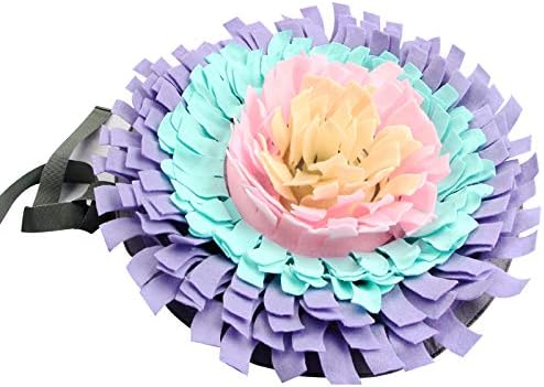 IFOYO Snuffle Mat for Dogs, Sniff Mat Slow Feeding Mat, Interactive Feed Game for Boredom, Help Stress Relief and Training, Encourages Natural Foraging Skills(Purple)
