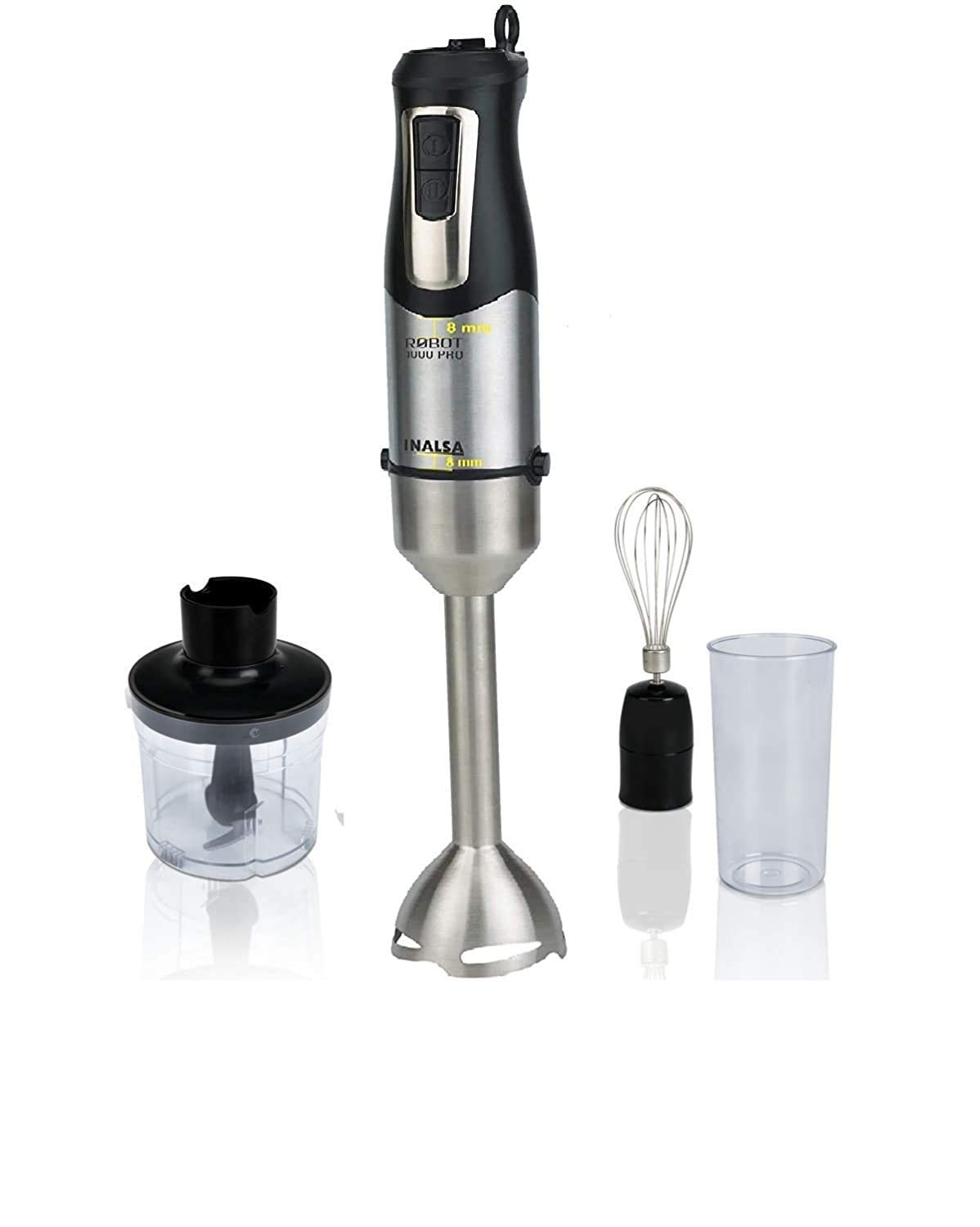 Buy Inalsa Hand Blender Robot 1000 Pro Powerful 3 in 1 Chopper/Whisker Silent 1000 Watt DC