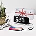 Mpow Projection Clock, FM Radio Alarm Clock, Curved-Screen Digital Alarm Clock, 5'' LED Display with Dimmer, Dual Alarm with USB Charging Port, 12/24 Hours, Backup Battery for Clock Setting