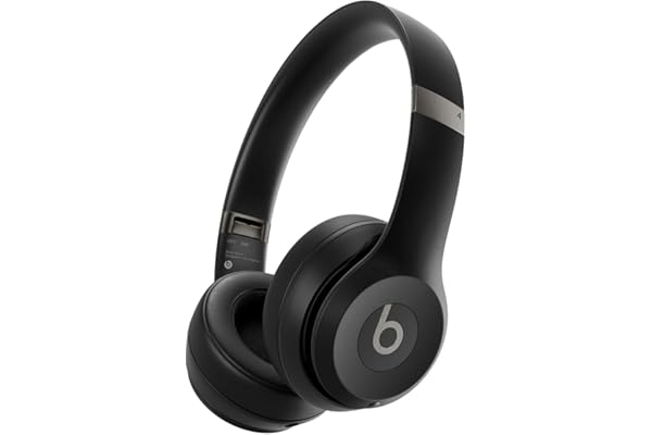 Beats Solo 4 - Wireless Bluetooth On-Ear Headphones, Apple & Android Compatible, Up to 50 hours of Battery Life - Matte Black