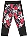 Sister Amy Women's Child Size Printed Workout Running Capri Pant Crop Legging Angry Skull L