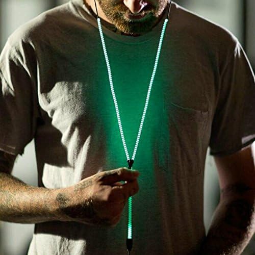 Hintown Led Luminous Metal Zipper Earphone Glow in The Dark 3.5mm Jack Wired In-ear Headphone Zipper Night Lighting Glowing Headset with Microphone Handfree for Xiaomi Samsung iPhone Huawei (white)