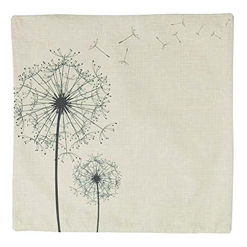 Taloyer Dandelion Throw Pillow Case Square Pillowcase Cushion Cover for Sofa Bed Decoration
