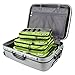 BAGSMART Travel Packing Cube (Small-Large 3 Piece) for Carry-on Travel Accessories, Suitcase and Backpacking (Double Compartment, Green)