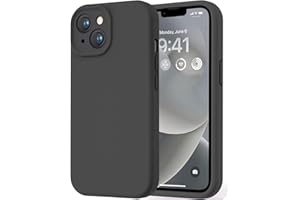LOVE 3000 Designed for iPhone 14 Case, Premium Silicone with [Soft Anti-Scratch Microfiber Lining] Shockproof Protective Phone Case for Men Women Girls 6.1", Black