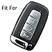 Coolbestda Leather 4buttons Smart Key Fob Remote Cover Case Protector Skin Jacket Keyless Entry for Hyundai Elantra Equus Genesis Coupe Sonata