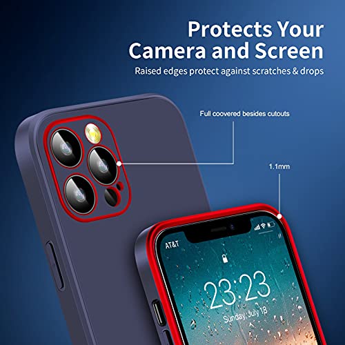 HUANLI Honeycomb Design Shockproof Case Designed for iPhone 12 Pro Max 6.7 Inch, [Military Grade Drop Protection], Breathable & Rapid Heat Dissipation Shock Absorption Phone Case Slim Thin (Blue)