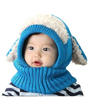 Baby Boy/Girl Winter Hat Dog Ear Baby Knit Hat Earflap Caps Hood Scarves