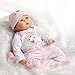 SanyDoll Reborn Doll Baby Newborn Doll 22inch 55cm Magnetic Lifelike Cute Lovely Baby Pink Birthday Gift