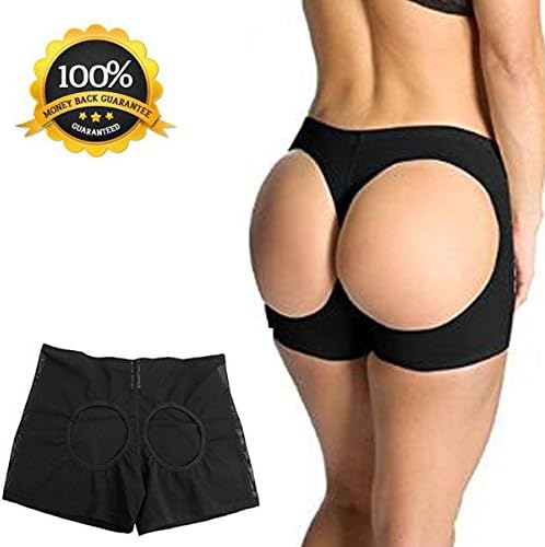 ZMZ Women's Butt Lifter Tummy Control Seamless Panty Invisible Body Shaper (Black, M)