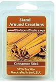 100% All Natural Soy Wax Melt Tart - Cinnamon Stick: A full bodied scent of rich spicy cinnamon. This fragrance is infused with natural essential oils, including Cinnamon, Clove, Cinnamon Bark and Nutmeg. - 3oz - Naturally Strong Scented