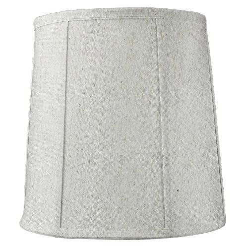 14"x16"x17" Tall Drum Lampshade Textured Oatmeal Shantung, Cylinder Replacement Large Lamp Shade by Home Concept for Table Lamps