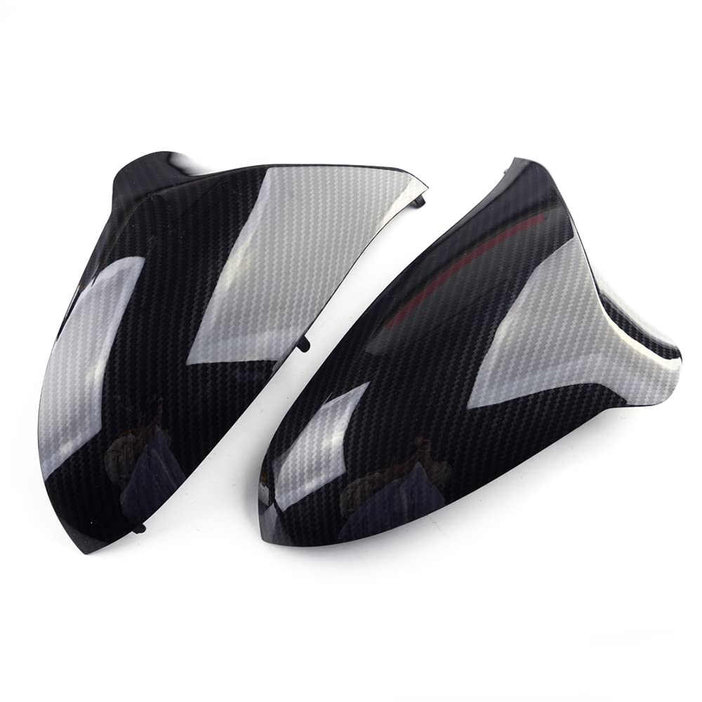 View 1 of Carbon Fiber/Glossy Black Fit for BMW F80 M3 F82 M4 Car Rear View Mirror Covers Side Door Mirror Housing Caps 51168059547, 51168059548
