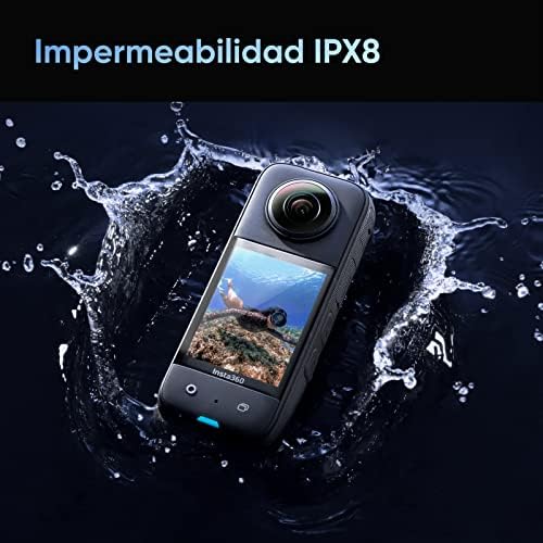 X3 - Action CAM 360 Impermeable con sensores 1/2" de 48 MP, vídeo Active HDR 360 de 5.7K, Foto 360 de 72 MP, Objetivo único 4K, estabilización