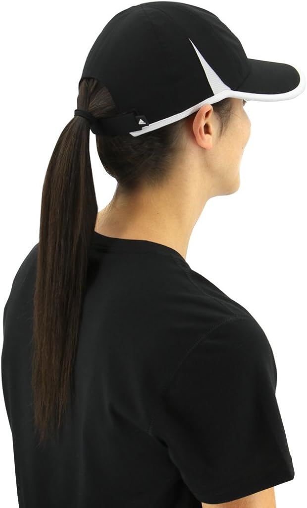 adidas Women's Superlite Relaxed Adjustable Performance Cap, Black/White, ONE SIZE: Clothing