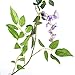 Miracliy Artificial Flowers Vine 2 Pcs 6.6ft Fake Silk Wisteria Ivy Vine Rattan Hanging Garland for Home Party Wedding Decor, Purple