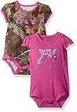 Carhartt Baby Girls' Short Sleeve Bodyshirt, Pink, 12 Months