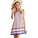 FLYMALL Paisley Print Halter Neck Shift Dress Mini Dress