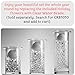 Set of 3 Glass Hurricane Candle Holders Filled with Holiday Flowers, Decorative Sphere Ball Candle Holders, Christmas Floral Home Decor Centerpiece, Flowers Are Removable - White Candles Included