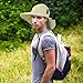 Safari Sun Hat Wide Brim Bonnie Fishing Cap with Adjustable Drawstring Olive for Men & Women