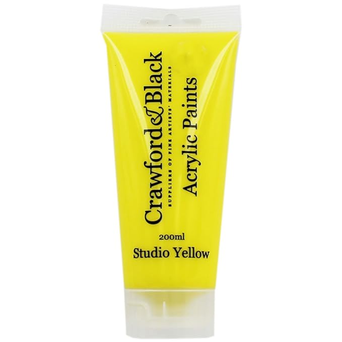 Yellow Acrylic Paint 200ml Amazon.co.uk Kitchen & Home
