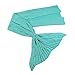 Pretty Handy Mermaid Tail Blanket,Crochet Mermaid Blanket for Adult and Children Knitted Mermaid Tail Fits All Seasons Sleeping Blankets Sofa Air Conditioning Blanket Sleeping Bags for Mother's Day