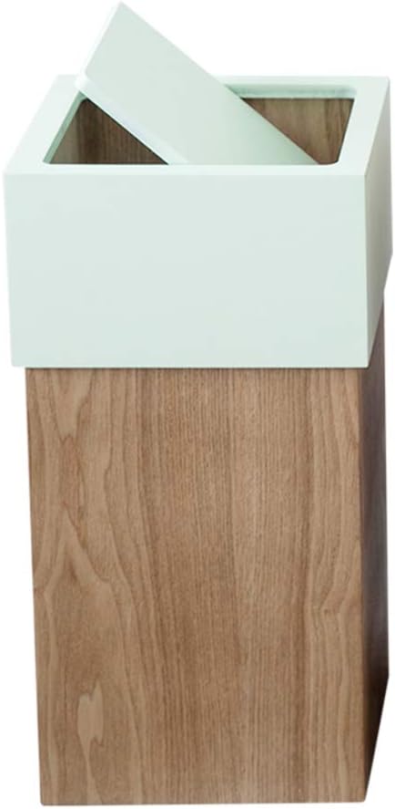 WEWE Hogar Madera Bote De Basura,cuadradas Contenedor De Reciclaje