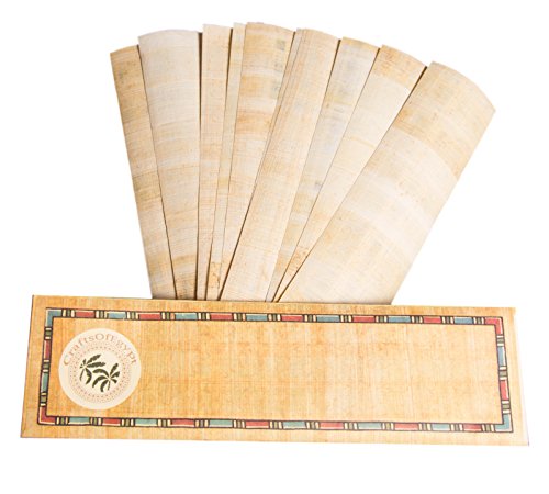 10 Egyptian Papyrus Paper Blank Bookmarks for Art Projects and Schools 7.2 x2.0 inch (5x18 cm) by Cr - //coolthings.us