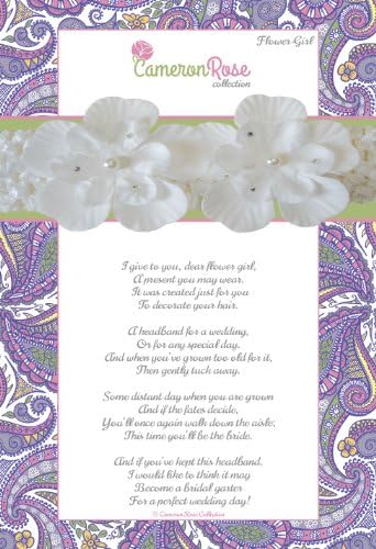 Cameron Rose Collection Keepsake Flower Girl Headband - Sentimental Gift Becomes Her Bridal Garter One Day